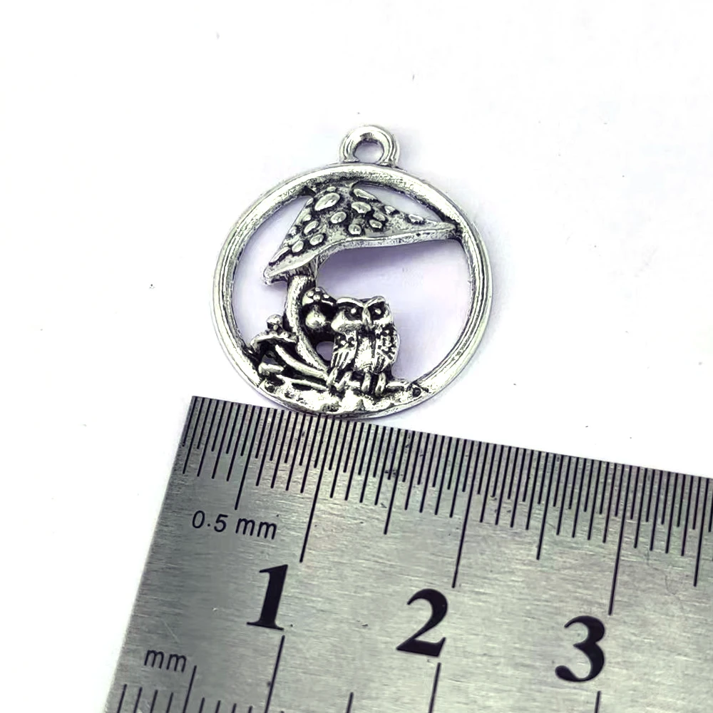 5pcs New Witchy Nature Lucky Mushroom Owl Pendant Charm for DIY Women Man Accessories