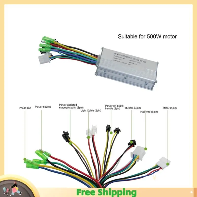 

X08A JN22A Controller Kit 22A Controller Electric Bicycle Electric Scooter Kit 36/48V 22A 500W
