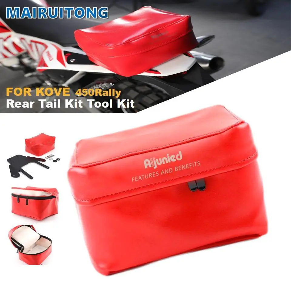 

450Rally Tool Kit Motorcycle Tail Bag For KOVE 450Rally 2023 Rider Set Side Panil Bag Rear Mudguard Storage Tool Bag Tail Bag