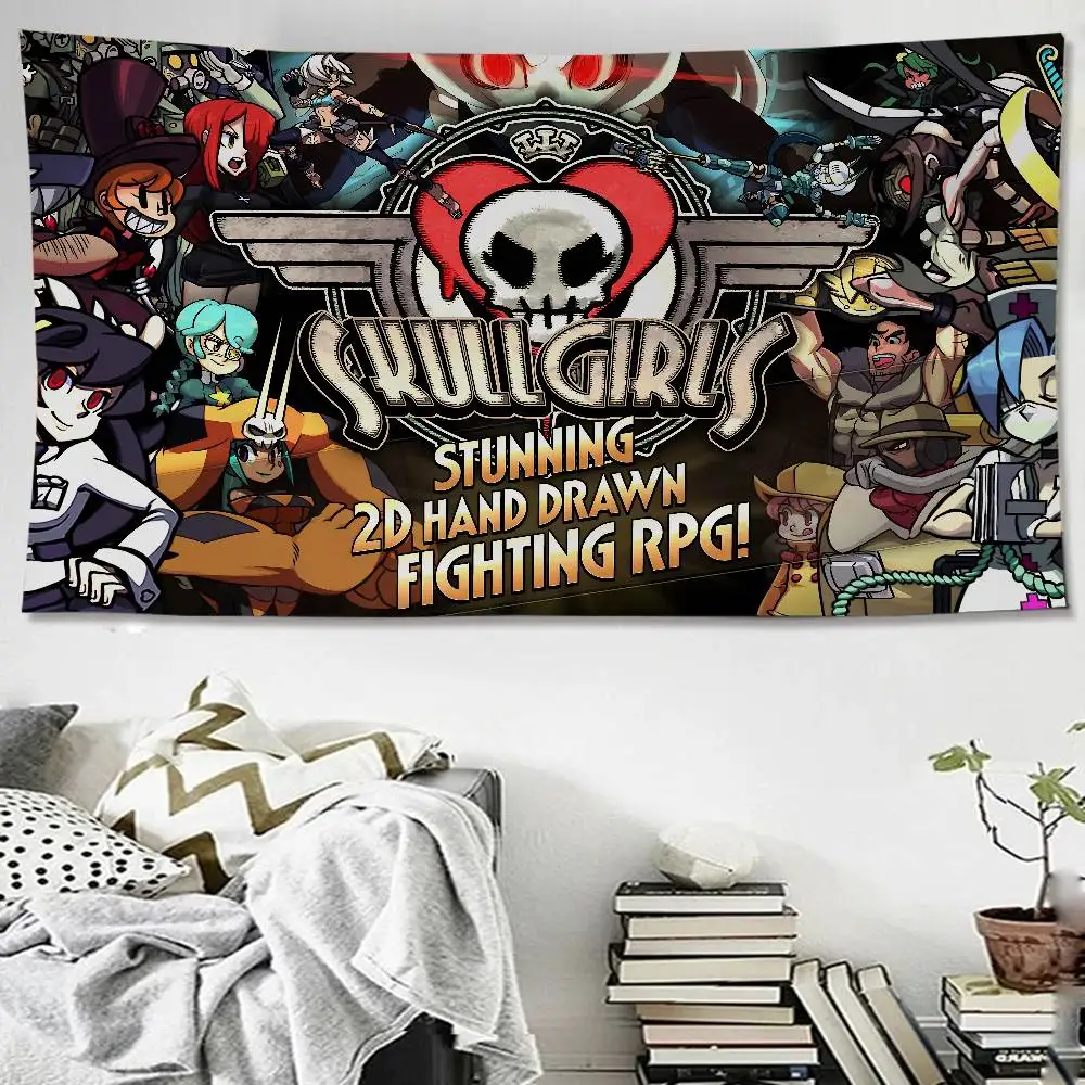 Fighting Game S-SkullGirls Chart Tapestry for Living Room Home Dorm Decor Art Home Decor