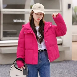 2024 New Winter Cotton-Padded Jacket Women's Short Korean Warm Cotton Padded Coat High Quality Fashion Student Outerwear Female