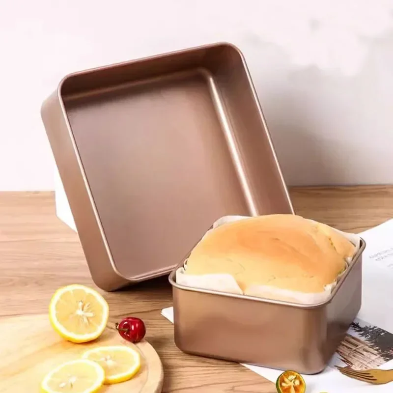 6/8/9Inch Square Non-Stick Heat-resistant Cake Thickened Pizza Toaster Tray Carbon Steel Brownie Baking Pan Baking Supplies