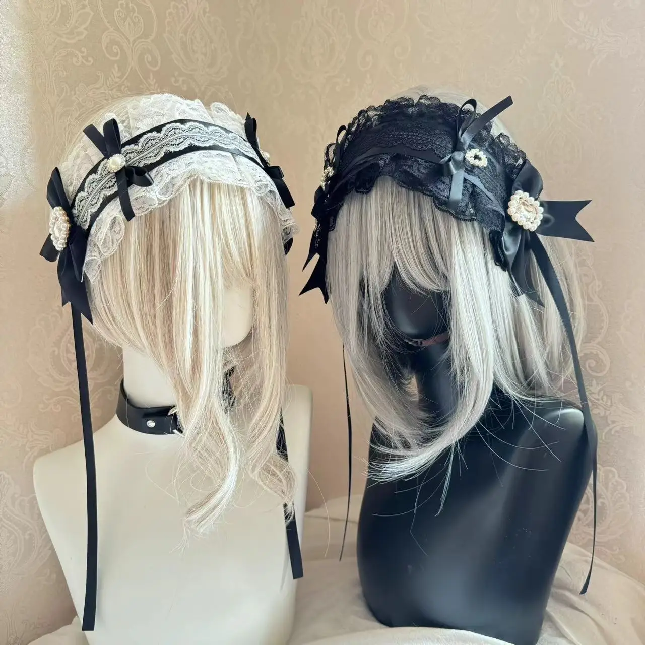 Cinta con lazo de encaje a la moda, tocado de Lolita, diadema dulce, pinzas para el cabello bonitas, tocado suave, accesorios para el cabello de Cosplay de Anime para niña