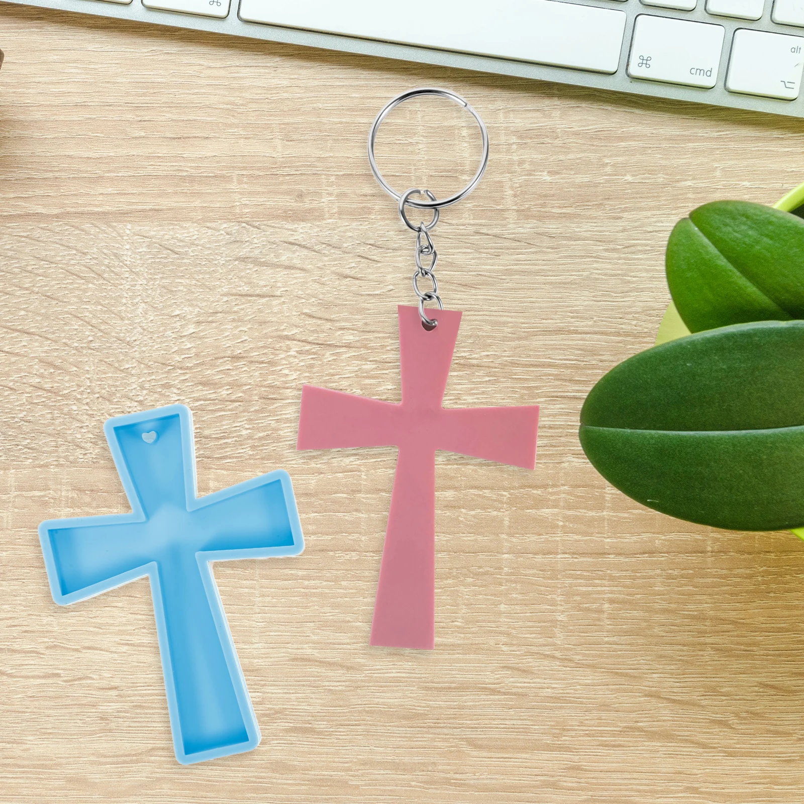 

2Pcs Cross Shape Silicone Molds for DIY Epoxy Resin Casting Flexible Non Stick Craft Supplies Silicone Molds Cross Mold