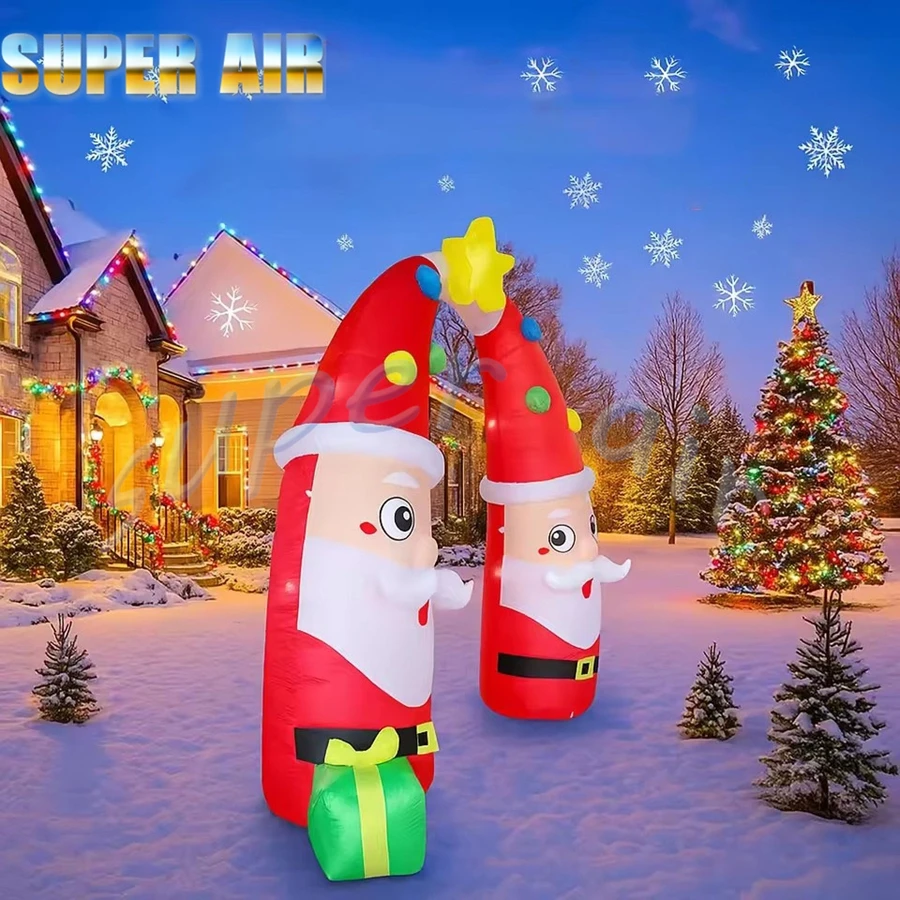 ของตกแต่งบ้านรูปซานตาคลอสเป่าลม ผลิตในจีน ของเล่นประดับตกแต่งคริสต์มาสกลางแจ้ง ของขวัญเทศกาลคริสต์มาส