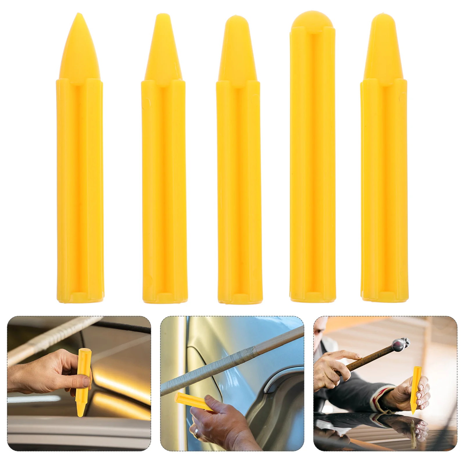 

5 Pcs Outdoor Car Dent Repair Pen Protective Cover Labels Hand Plastic Automobile