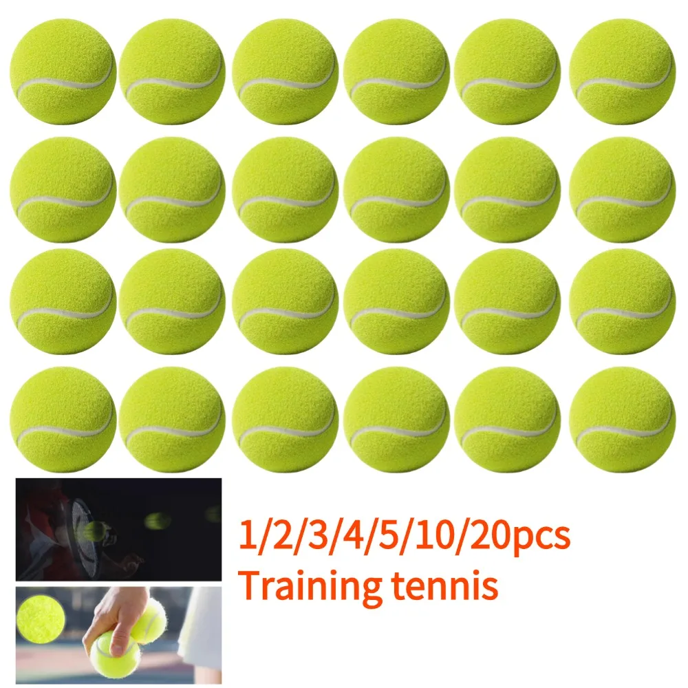 Hochelastischer Trainings- und Unterhaltungsball Tennis für Übungen, elastische Faser, Gummi, Outdoor-Tennisball