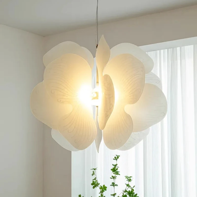 nordic borboleta pendurado lampadas flor luz pingente para sala de estar quarto casa decoracoes acrilico lustre luminaria 01