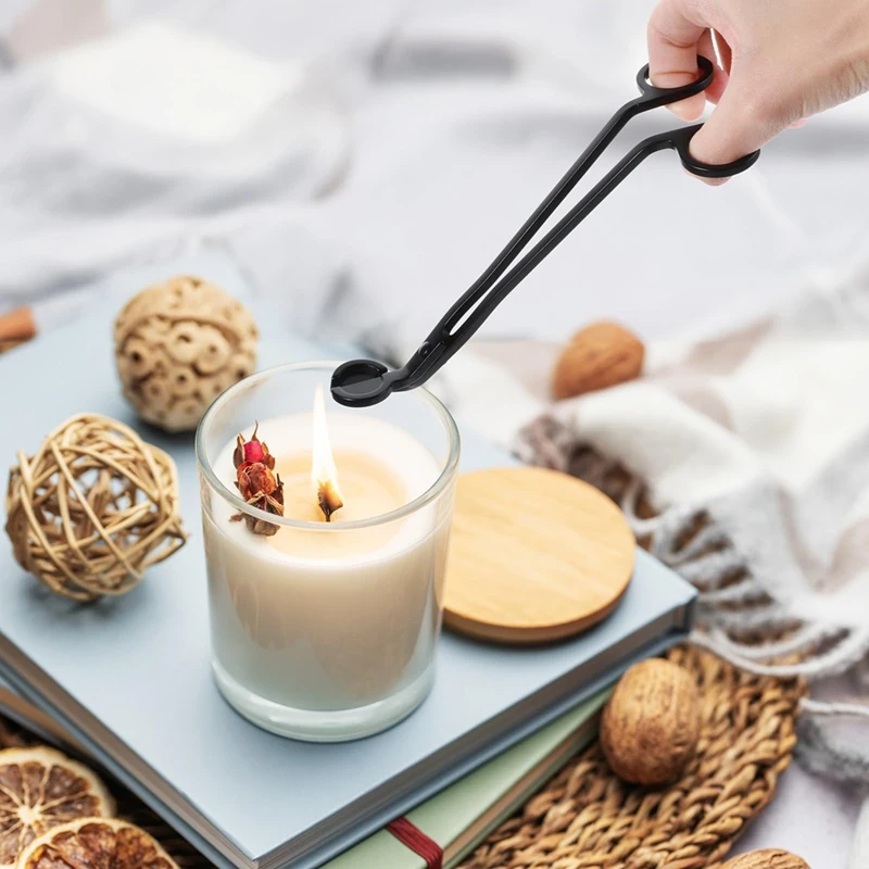 10PCS Stainless Steel Candle Wick Trimmers,7 Inch Wick Cutters Candle Scissors for Cleaner Burn Prevents Buildup-A75P