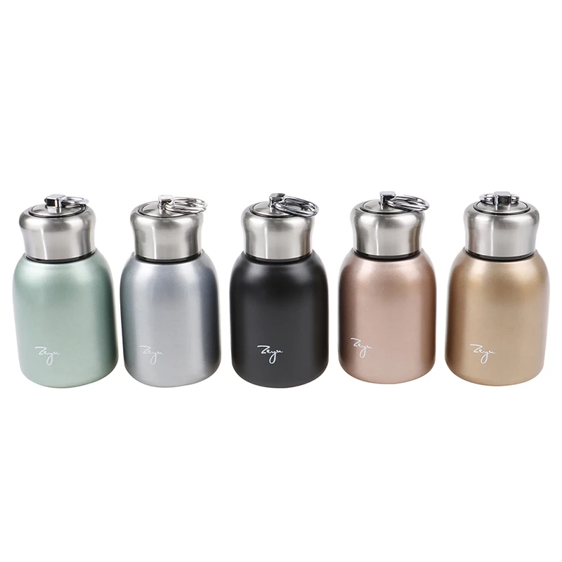 1 PC Rose Gold, Gold, Black,Green,Silver 300ml Mini Coffee Vacuum Flasks Lovely Thermos Portable Travel Water Bottle Cups