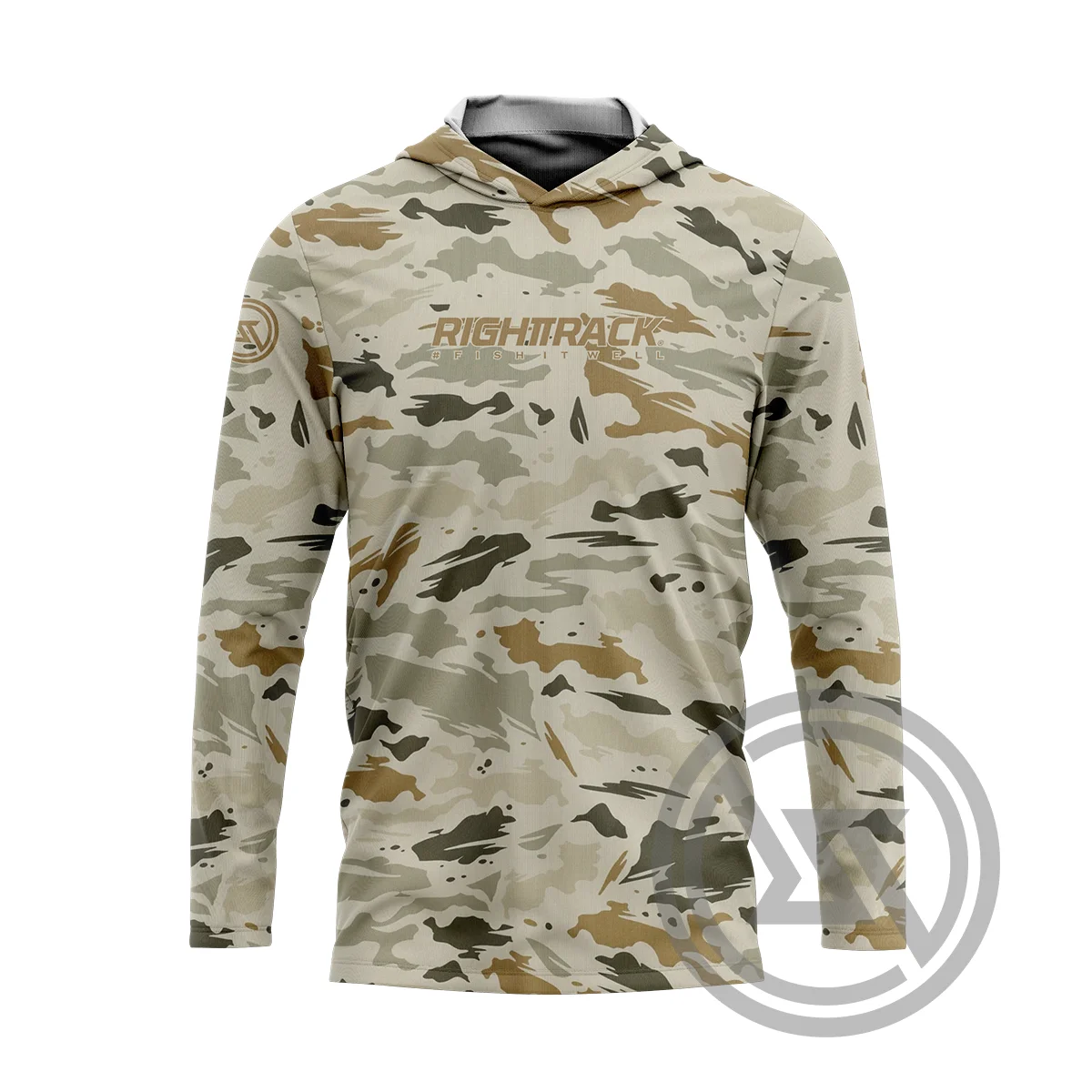 RT Hooded Performance Fishing Gear Camouflage Outdoor Long Sleeve Mesh UPF F-shirt RightTrack Angling Clothing