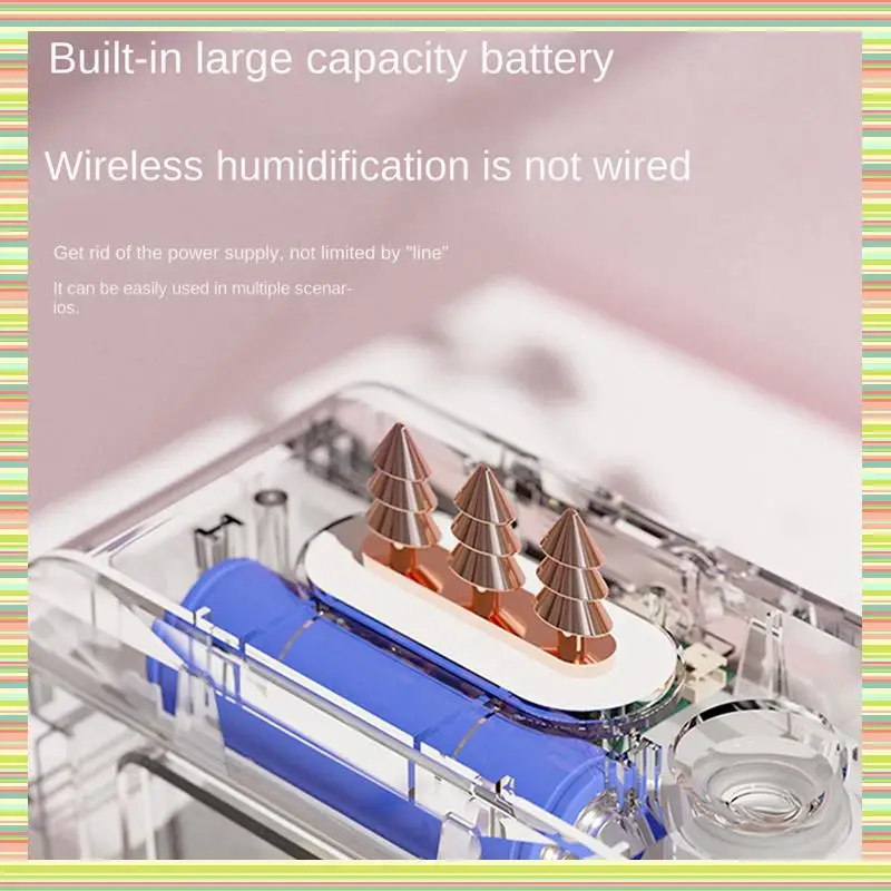 

A97P 400 мл портативный милый мультяшный увлажнитель воздуха ароматерапия диффузор эфирного масла + атмосферный светодиодный светильник для дома розовый