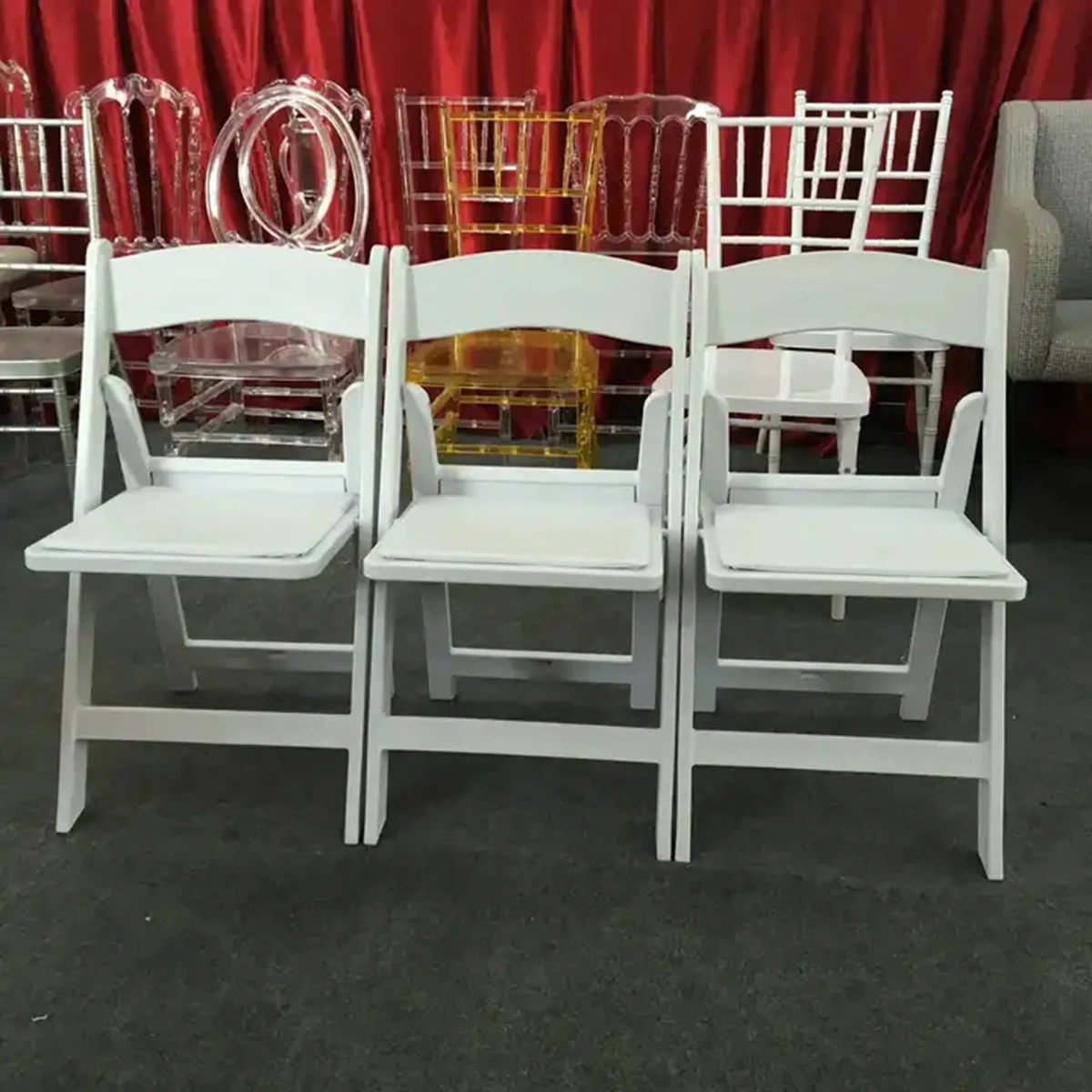 12pcs Wholesale Luxury Stackable Events Hotel Banquet Wedding Chairs without Cushions 277