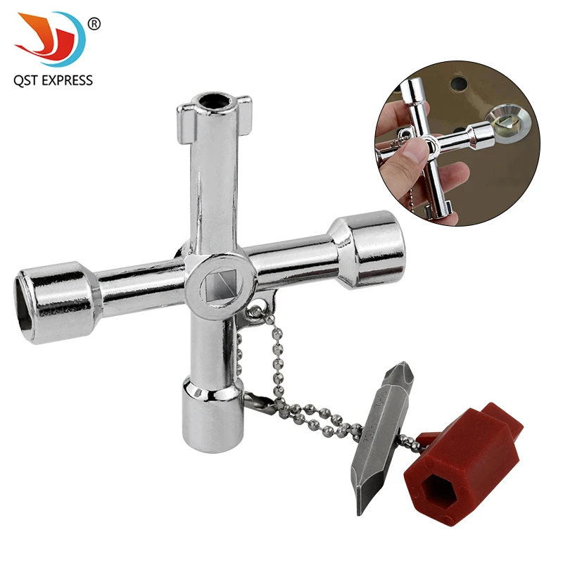 Loodgieters Multi Tool 4 Manier Gas Elektrische Meterkast Radiator Sanitair Tool Loodgieters Utilities Gas Water Toetsen Nieuwe