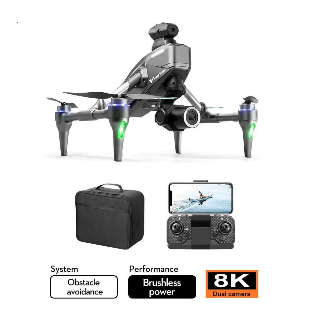 8K electric phase-shifting camera brushless intelligent obstacle avoiding fly drone HL5 HD transmission without relay