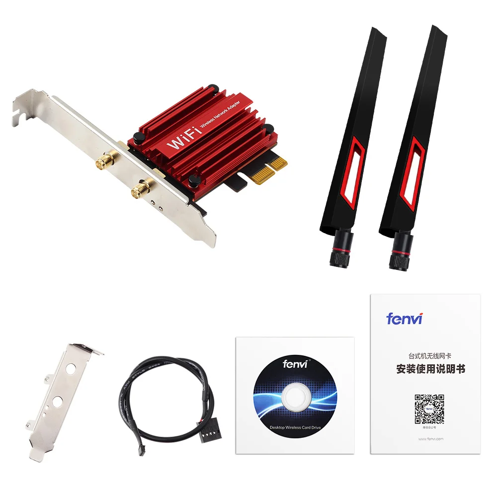 30000mbps WiFi6E Intel AX210 Bluetooth 5.3 Placa WiFi Dual Band 2.4G/5GHz 802.11AX/AC PCI Express Adaptador De Rede Sem Fio PC