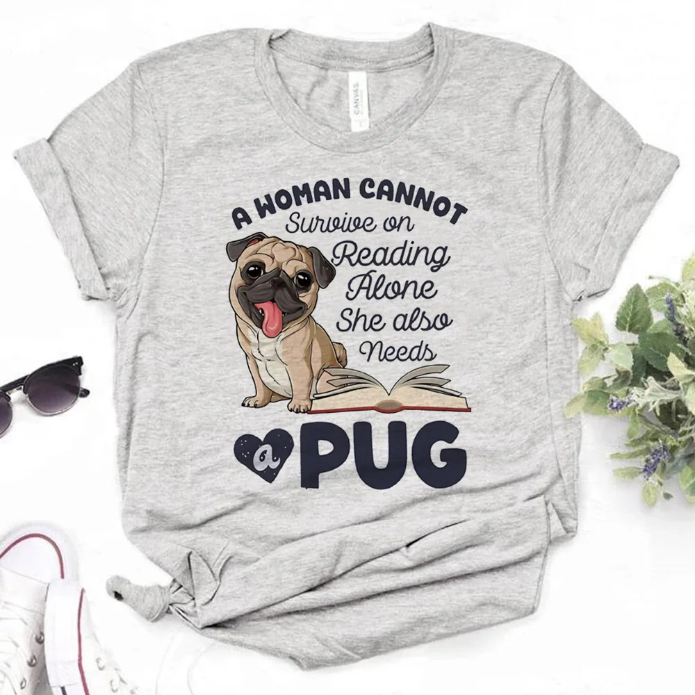 Pug top women harajuku t shirt girl manga y2k graphic clothes