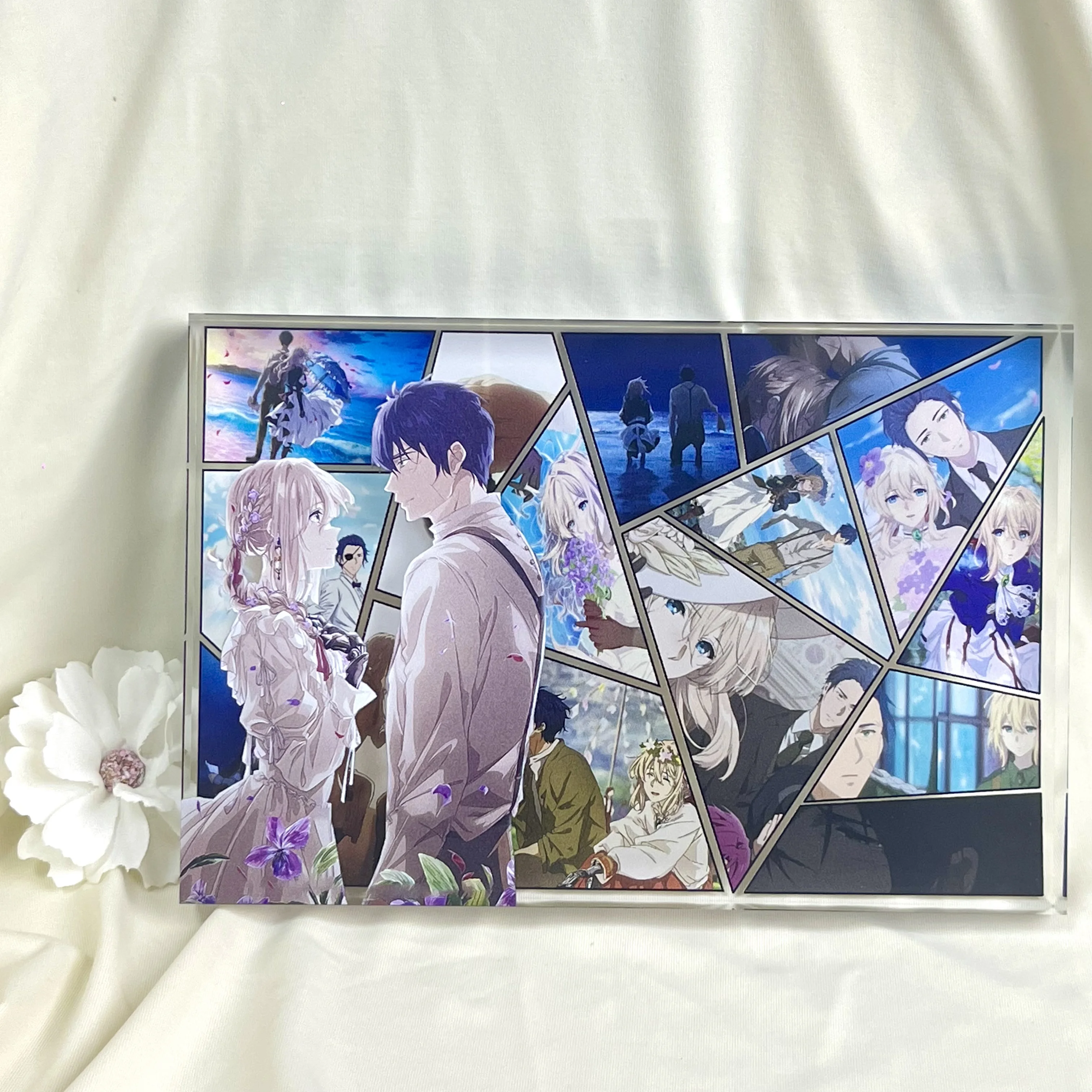 Акриловый дисплейный блок Violet Evergarden с подставкой — ультра прозрачная основа для фигурки аниме