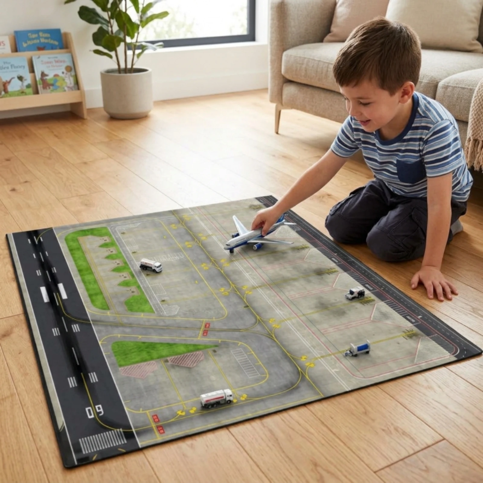 Airport Scene Board Realistic Airport Diorama Base Model Framed Printed for Collectors, Aircraft Displays
