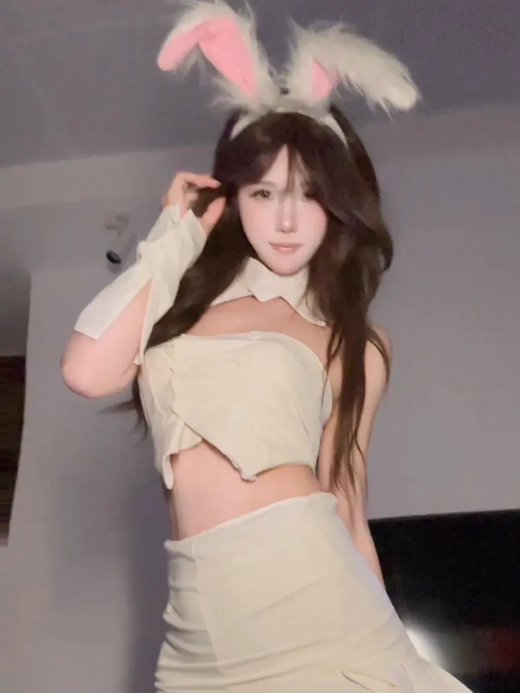 مثير الأبيض Strapl Waisared سترة المرأة تنورة مجموعة مع الدانتيل هملين Cisas موضوع R STUDIO المرأة Faion مجموعة