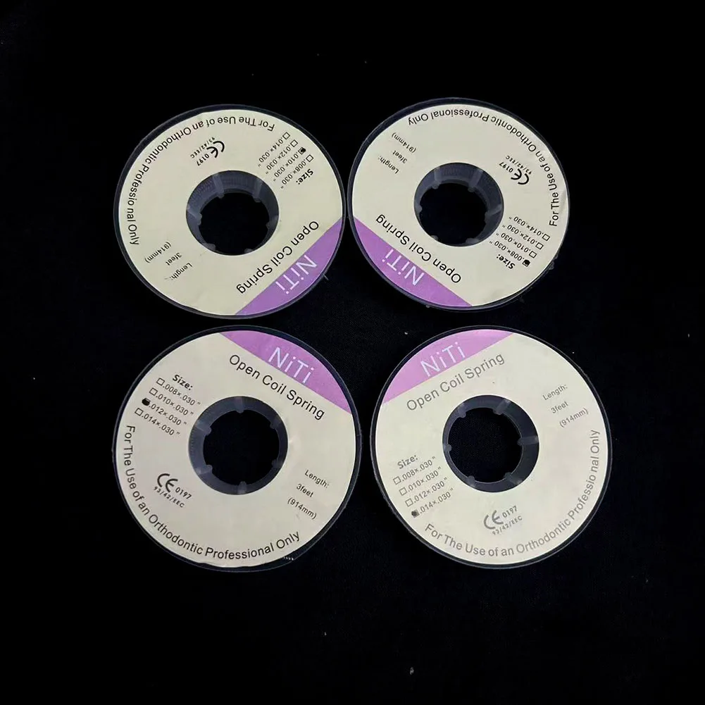 1 Roll Orthodontic Niti Open Coil Spring 0.080‑0.014Inch Dental Brace Bracket Elastic Open Spring For NITI Archwire 914mm/Roll