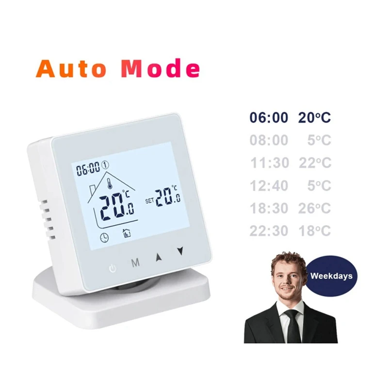 Imagem -02 - Tuya Smart-termostato sem Fio para Caldeira a Gás Aquecimento rf Controlador de Temperatura Doméstica Programável Novo