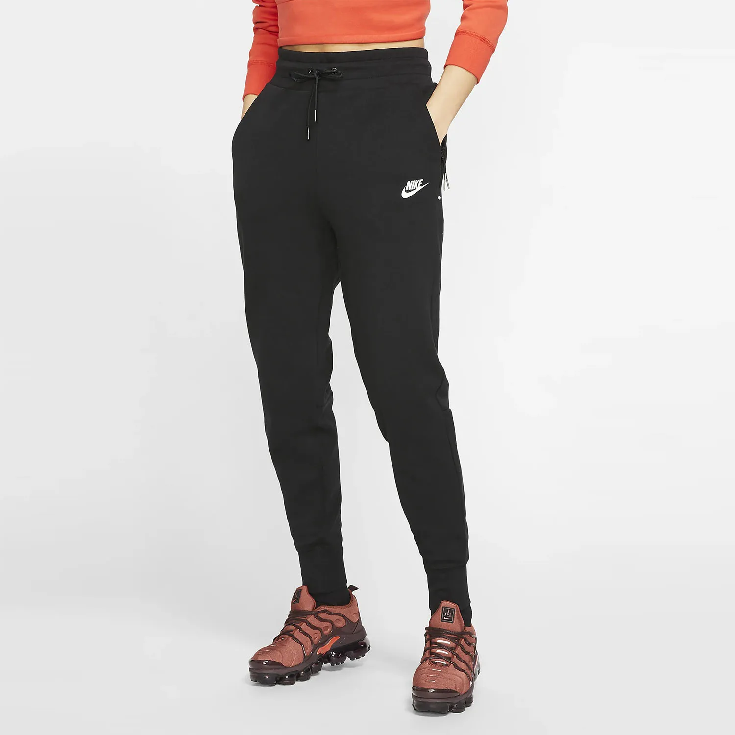 

Nike Women's Breathable Casual Knit Drawstring Slim Fit Sports Trousers BV3473-010