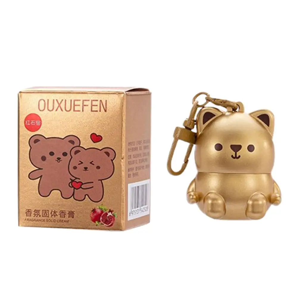 Твердый аромат в форме медведя, портативный, стойкий, легкий аромат, удаление запаха, дезодорация дома, цветочные фрукты для запястья