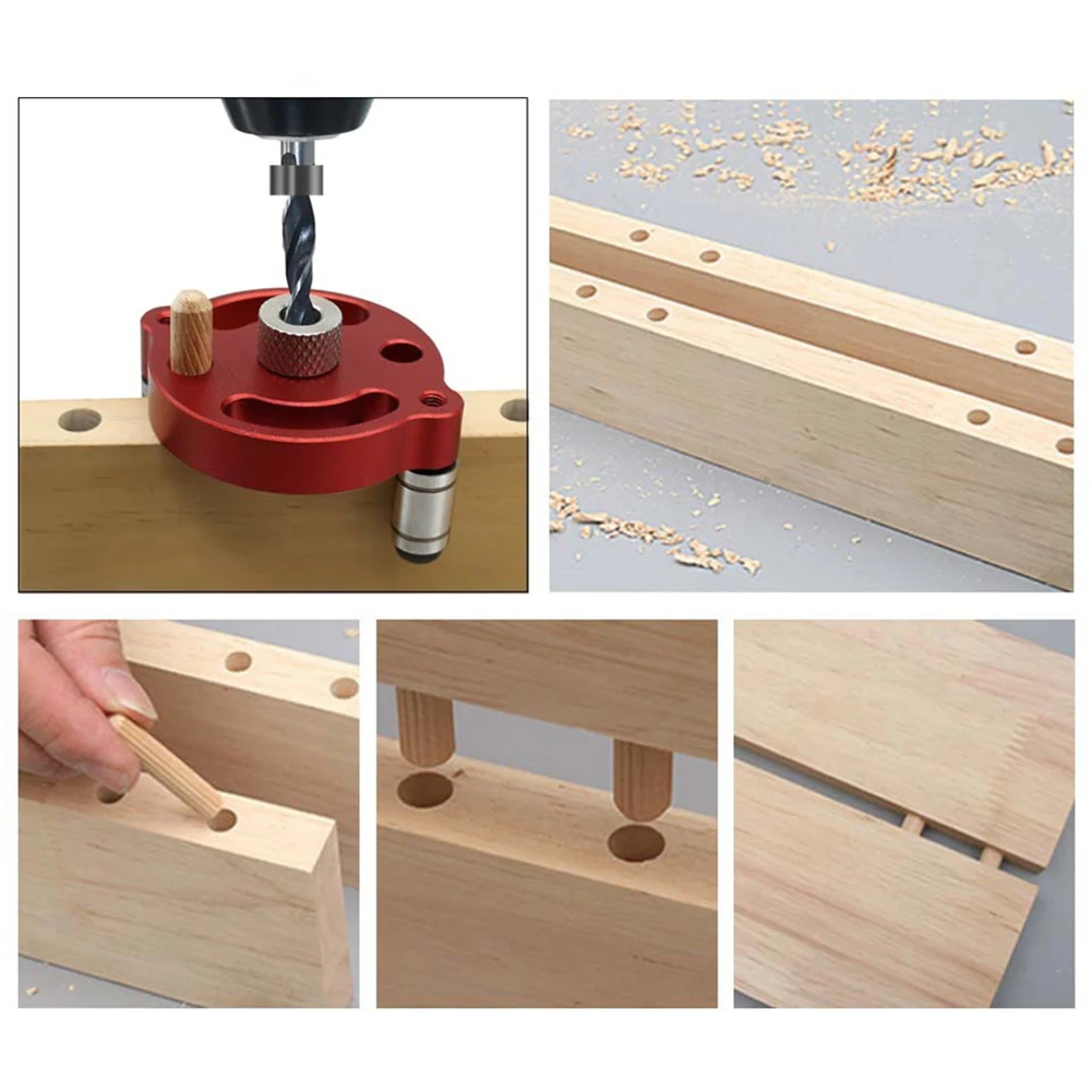 3-10mm Self Centering Doweling Jig Kit With 3-10mm Drill Bushings For Furniture Planks