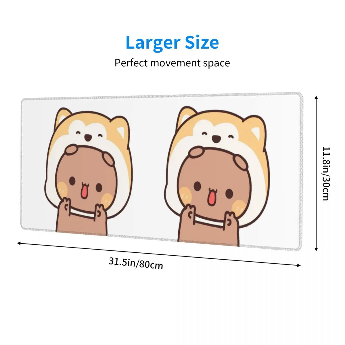 Large Mouse Pad Bear And Panda Bubu Dudu Gamer PC Laptop Mats Keyboard Carpet Computer Gaming Office Accessories Desk Mat
