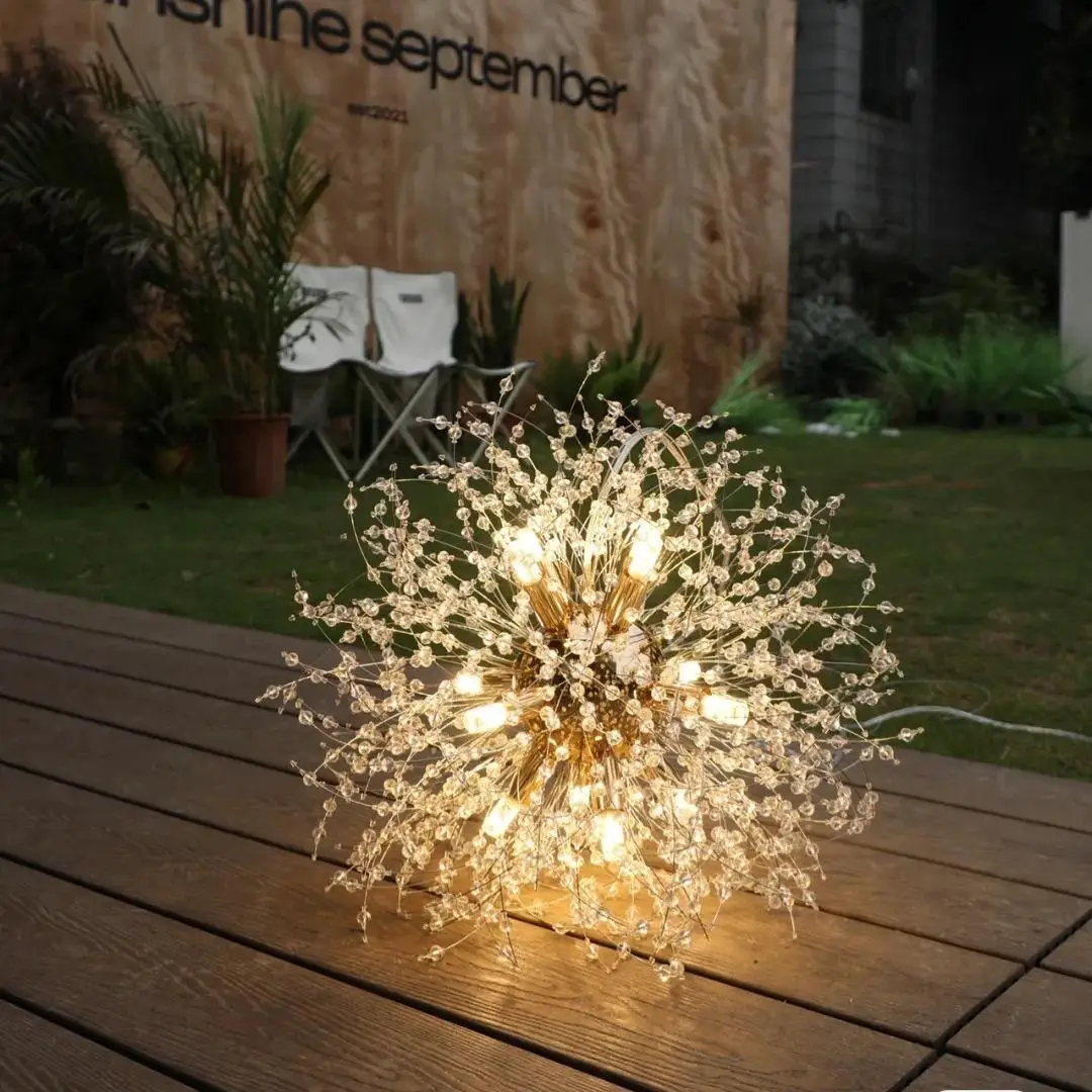 Modern LED Dandelion Chandelier Interior Decor Hanging Lamp Dining Table Kitchen Island Pendant Lamp Living Room Bar Cafe Light