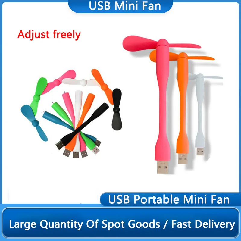 USB Power Bank Portable Mini Fan Bamboo Dragonfly Bendable Small Fan Electric Is Suitable For Laptop And Computer Summer Gadgets