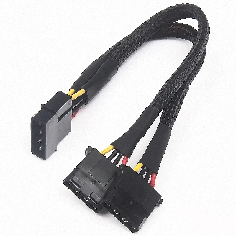 

1Pcs IDE Hard Drive Optical Drive Interface Cable Big 4 Pin 1 to 2 Splitter 20CM 2 Way 4Pin Male Female Power Cable LP4 Molex