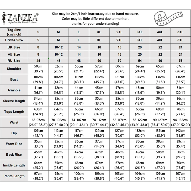 ZANZEA Plus Size 5XL Women Crinkled Fabric Pant Sets 3/4 Sleeve Shirt & Wide Leg Pant 2-Piece Sets Autumn Daily Casual Co-ords