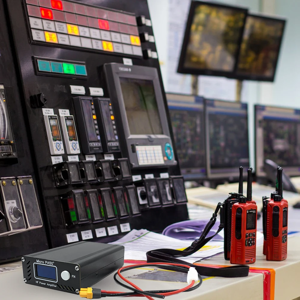 Micro PA50 PLUS интеллектуальная Коротковолновая фотография 3,5 МГц-28,5 МГц с измерителем мощности/SWR + фильтром LPF для радио