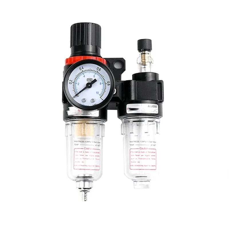 AFC2000 Oil Water Separator Regulator Trap Filter Airbrush Air Compressor Pressure Regulator Reducing Valve AFR2000+AL2000 G1/4