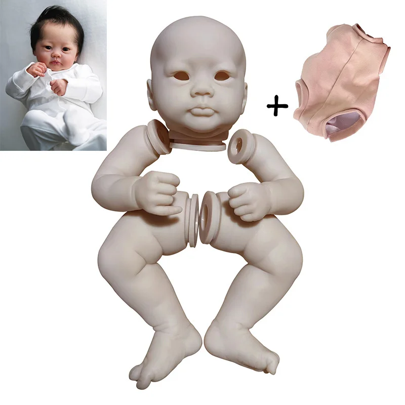 

NPK New 19inch Reborn Doll Kit Lali Unfinished Unpaited Blank DIY Parts with Cloth Body