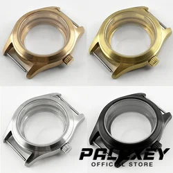 NH35 36MM/39MM Pilot Sapphire Crystal Diver Brushed Pilot Watch Case Fit NH34 NH35 NH36 PT5000 ETA 2824 Movement Screw Crown