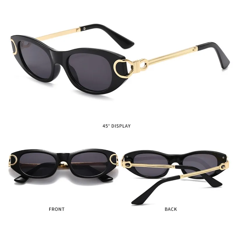 New Advanced Metal Sunglasses Fashion Oval Glasses Brand Designer Vintage Sun Glasses UV400 Shades High Quality Oculos De Sol