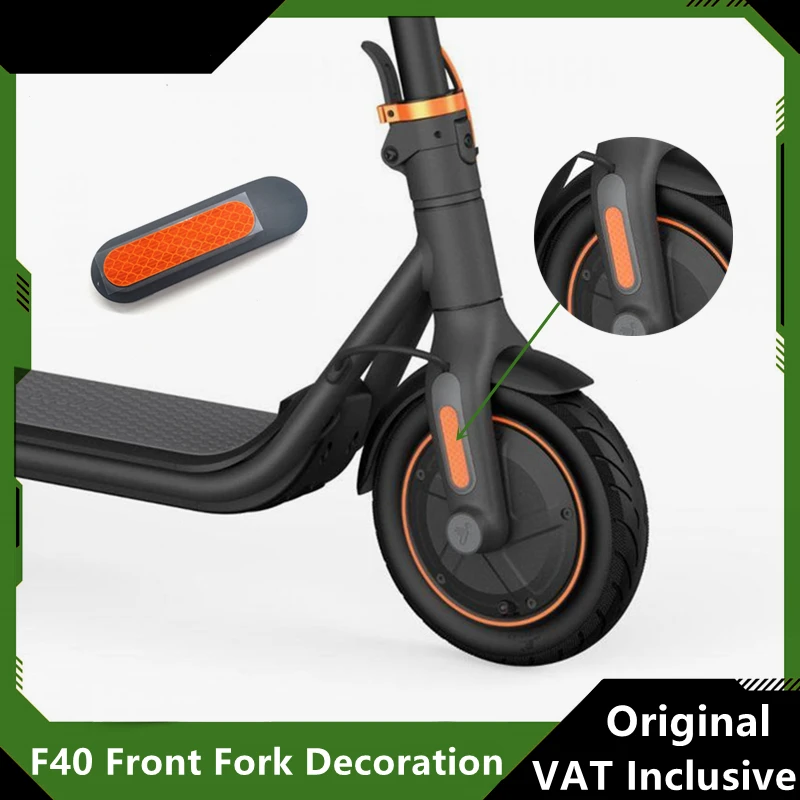 Original Front Fork Decoration For Ninebot F40 Smart Electric Scooter Front Fork Protective Case With Reflective Sticker Parts