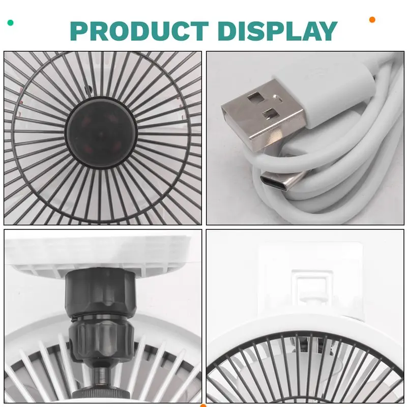 AS60-Household Wall-Mounted Small Fan Charging Multi-Functional Rechargeable Fan Portable Shaking Electric Fans