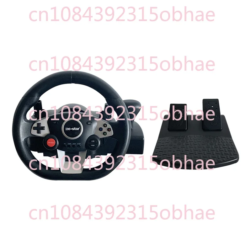 270 Degree Steering Programmable Buttons Compatible with Multi-platform Racing Driving Simulation Game Steering Wheel