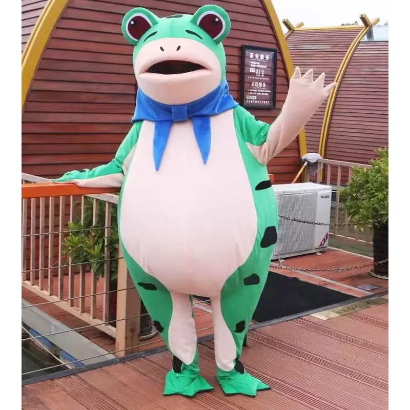 Funny Green Frog Inflatable Mascot Costume Halloween Christmas Adult Performance Inflatable Costume