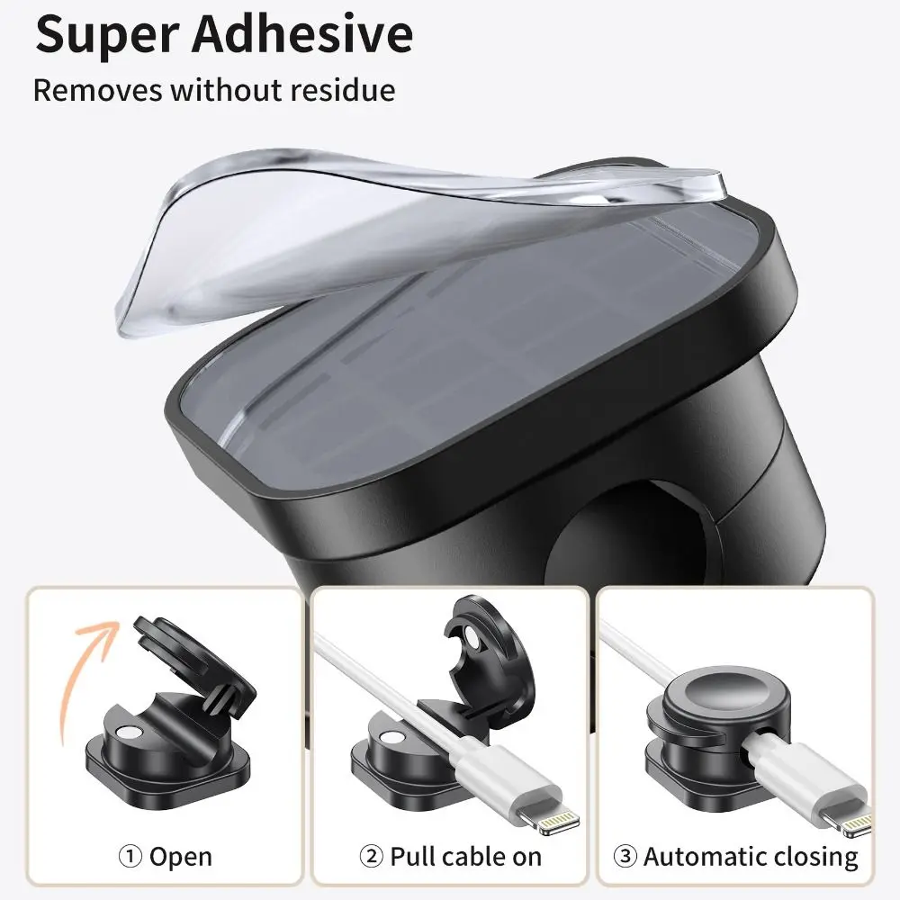 8Pcs Mini Self-adhesive Magnetic Cable Clips Charging Line Fixed Adjustable Cord Holder Desktop Cable Organizer Holder