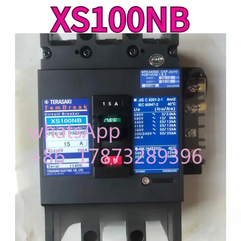 

Новый фиксированный автоматический выключатель XS100NB 3P 15A