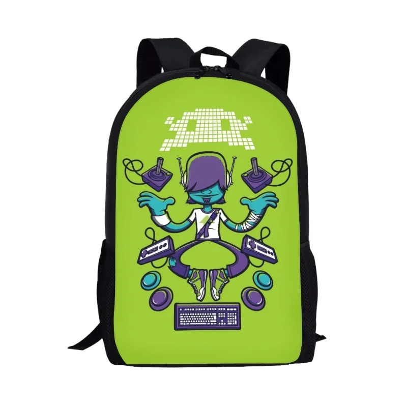 Cartoon Graffiti Pattern Print Backpack Girls Boys Students School Bag Teenager Daily Casual Backpack Woman Man Travel Rucksacks