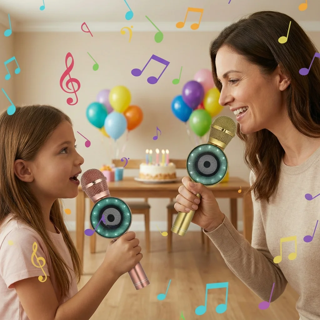 Microfone de alto-falante de karaokê sem fio Bluetooth, som HIFI, bateria grande, reprodução USB/TF, função de selfie, uso em festas/eventes