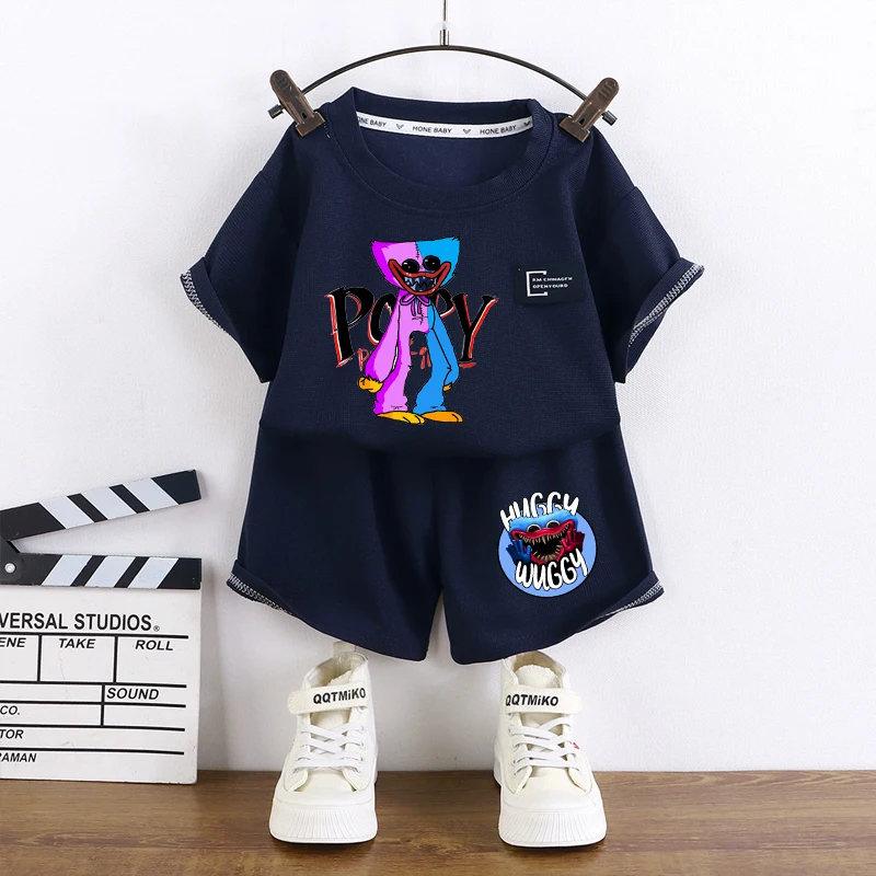 Poppy's Playtime – ensemble de vêtements de sport pour adolescents, 2 pièces, t-shirt à manches courtes et short, tenue d'été pour enfants de 1 à 10 ans