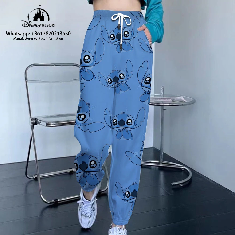 Stitch and Mickey Minnie Fall Hot Sale Kawaii Women's Fashion Casual Jogging Sweatpants Street Style Drawstring Pants y2k