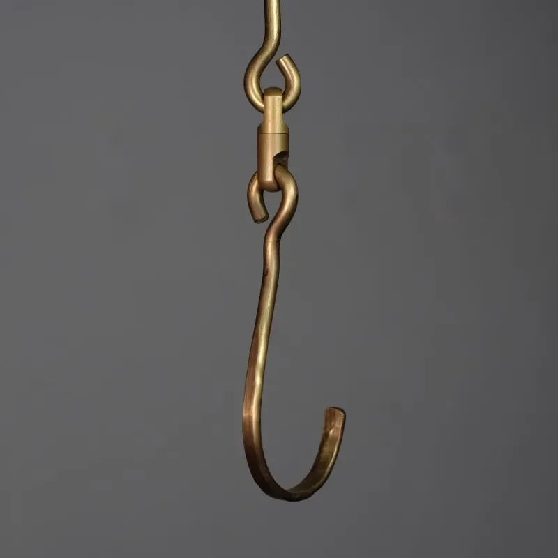 Hand-forged brass hook rotatable teapot accessories flower candlestick iron pot hanging retractable hook.